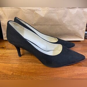ANNE KLEIN Womens iflex Kimery Black Suede Stiletto Heel Shoes Sz 11